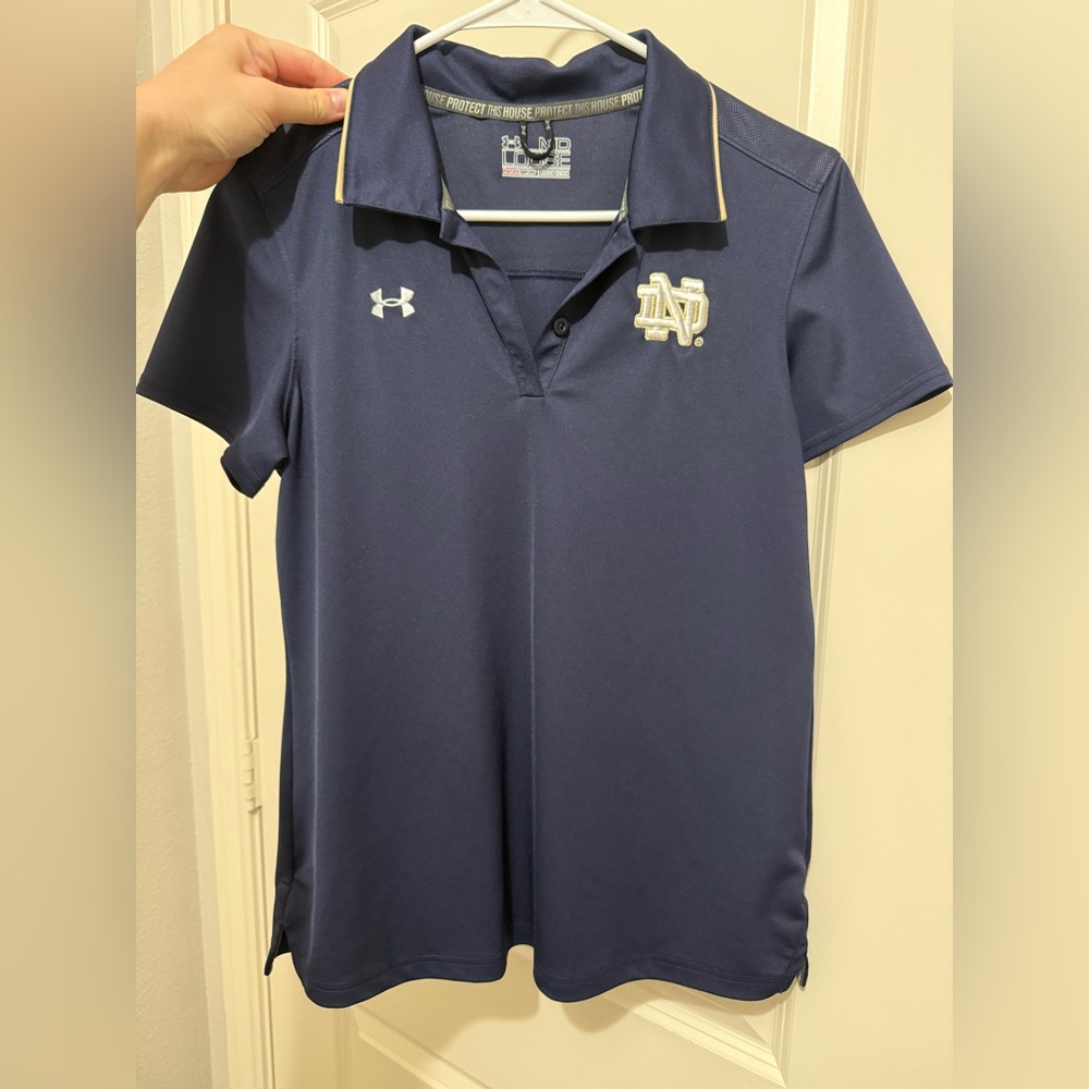 Adult medium Under Armour Notre Dame polo